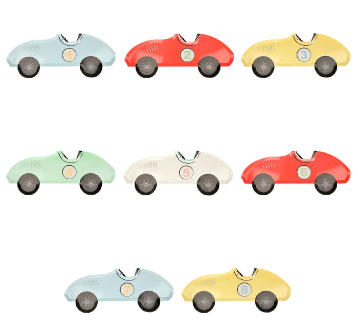 Pappteller "Car Race" 8er-Set