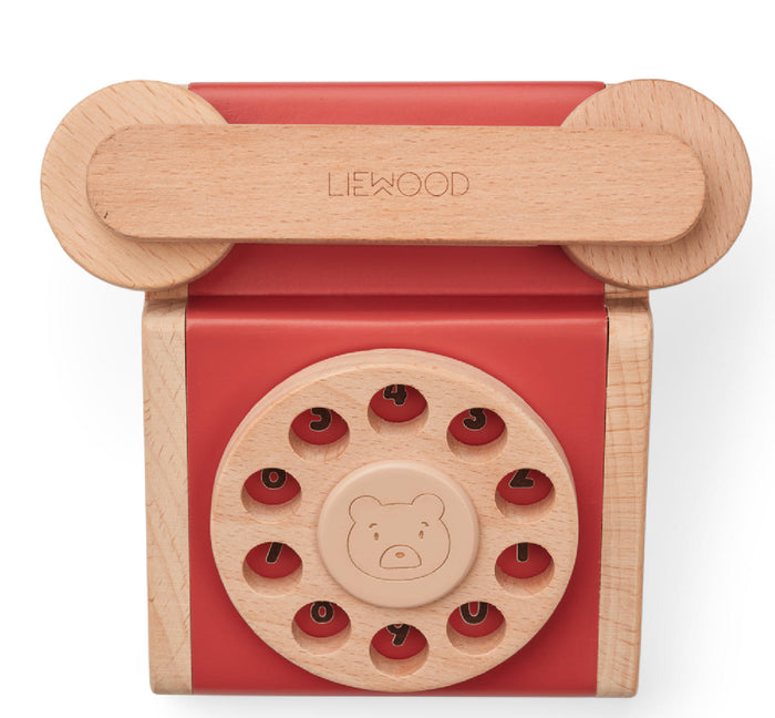 Spielzeugtelefon "Selma Pale Tuscany / Apple Red"
