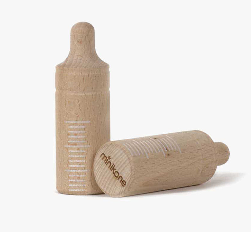 Puppenflasche aus Holz