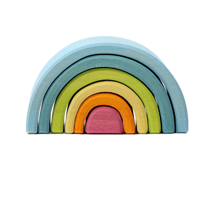 Stapelspielzeug aus Holz "Regenbogen Pastel"