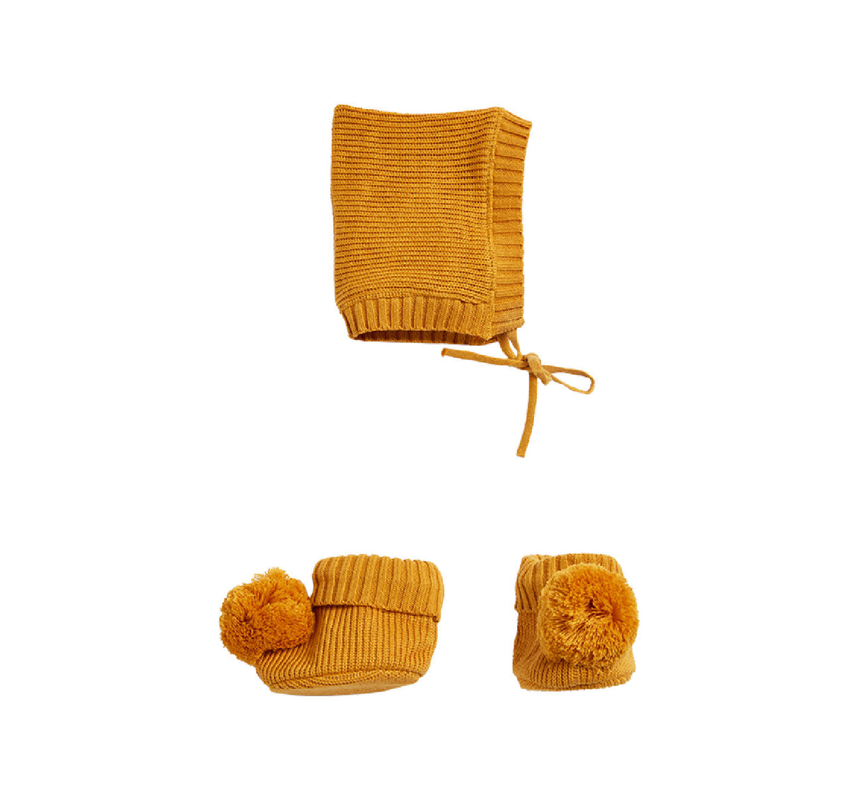 Puppenstrick-Set Mütze & Schuhe "Dinkum Honey"
